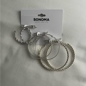 Sonoma silver earring three pack